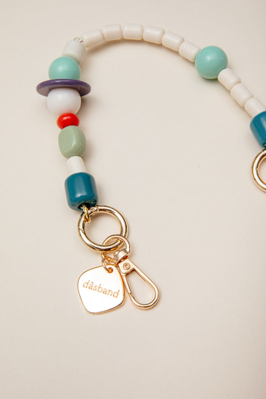 Cadena Clara corta blanco/azul