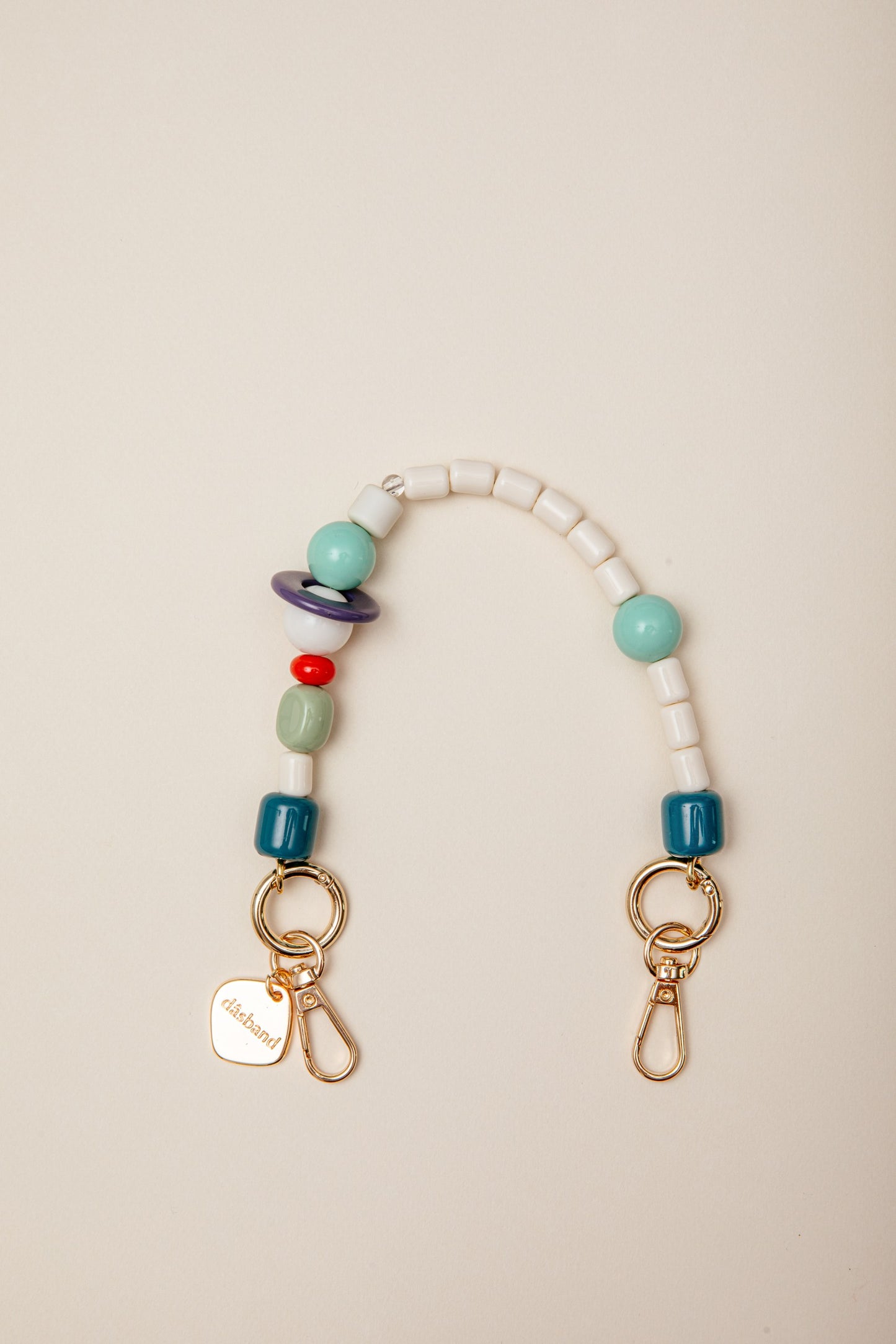 Cadena Clara corta blanco/azul
