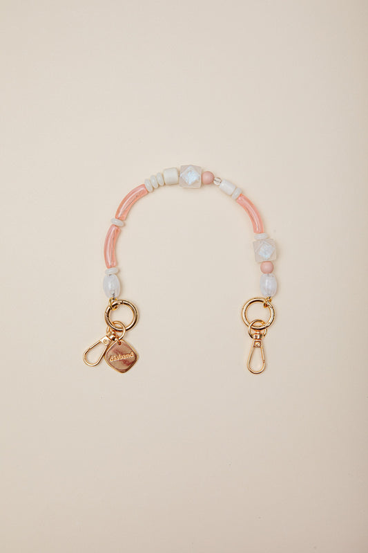 Cadena Clara corta blanco/rosa