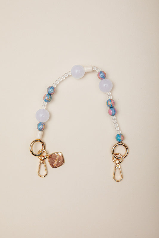 Cadena Clara corta perla/turquesa