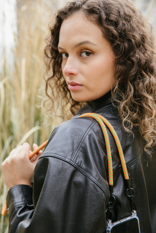 Cordón milo naranja con verde