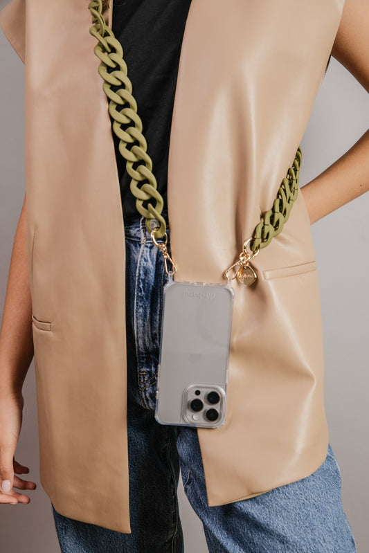 Cadena Lara verde musgo