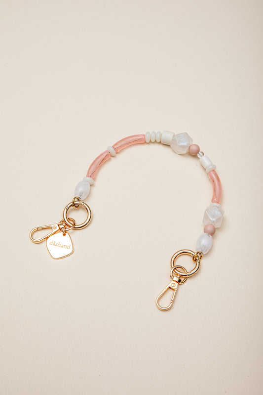 Cadena Clara corta blanco/rosa
