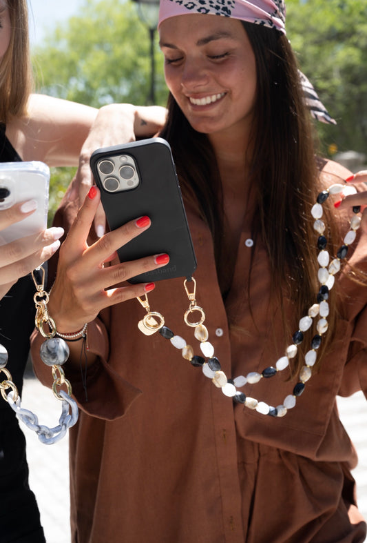 Cadena Vito small hueso/negro