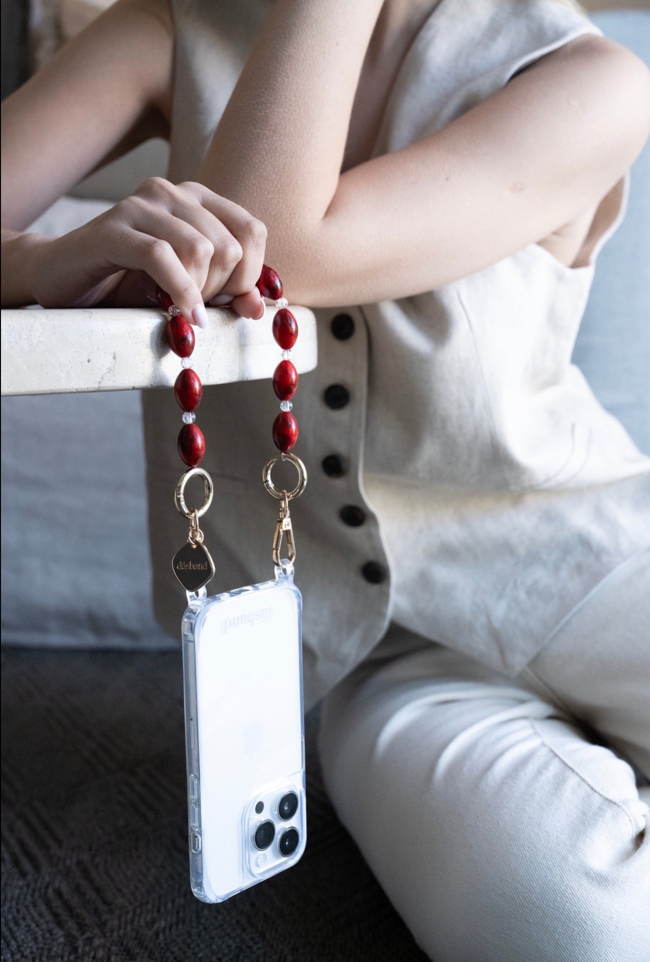 Cadena Lala corta roja